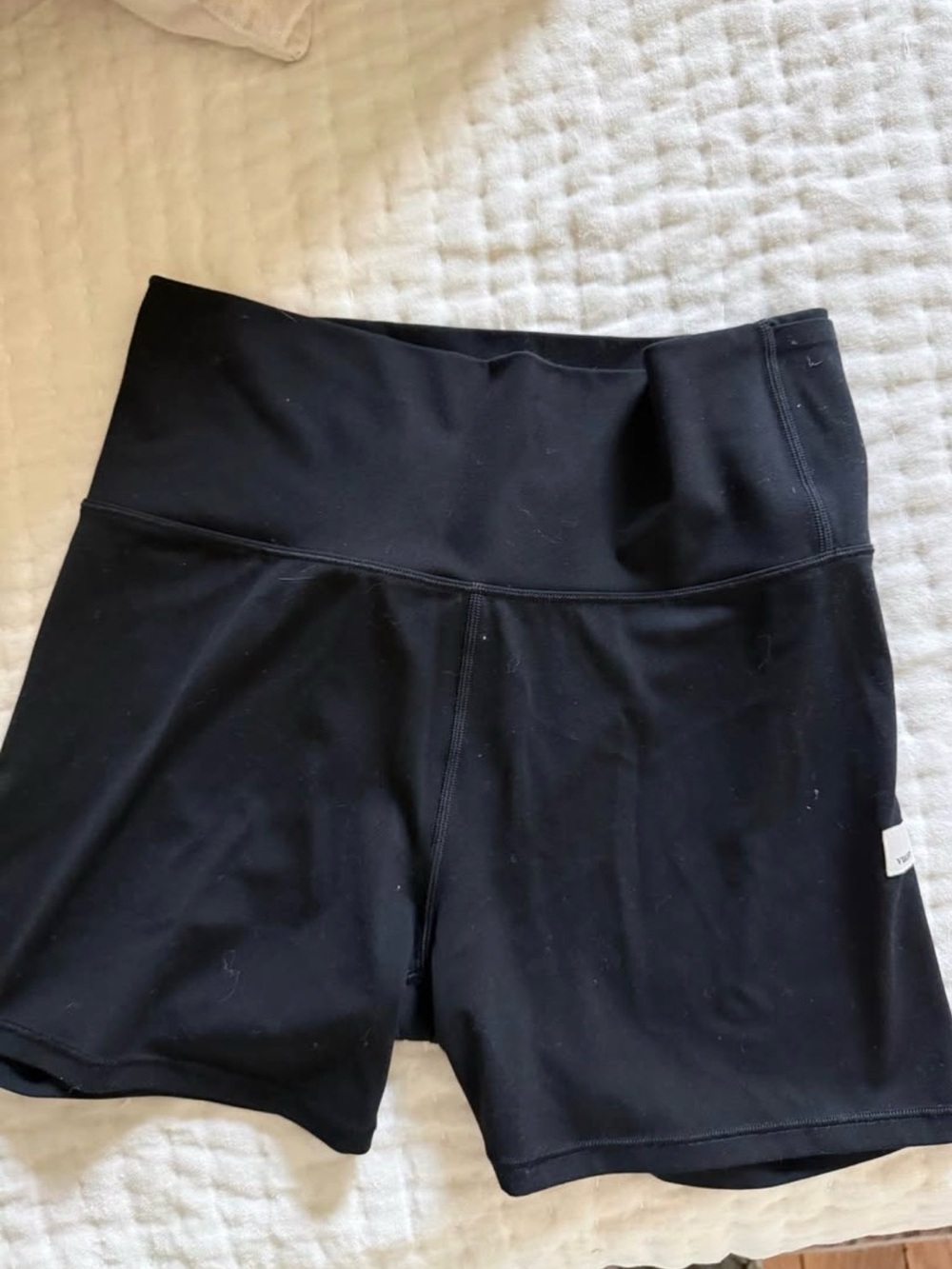 Vuori Black High-Rise Performance Shorts